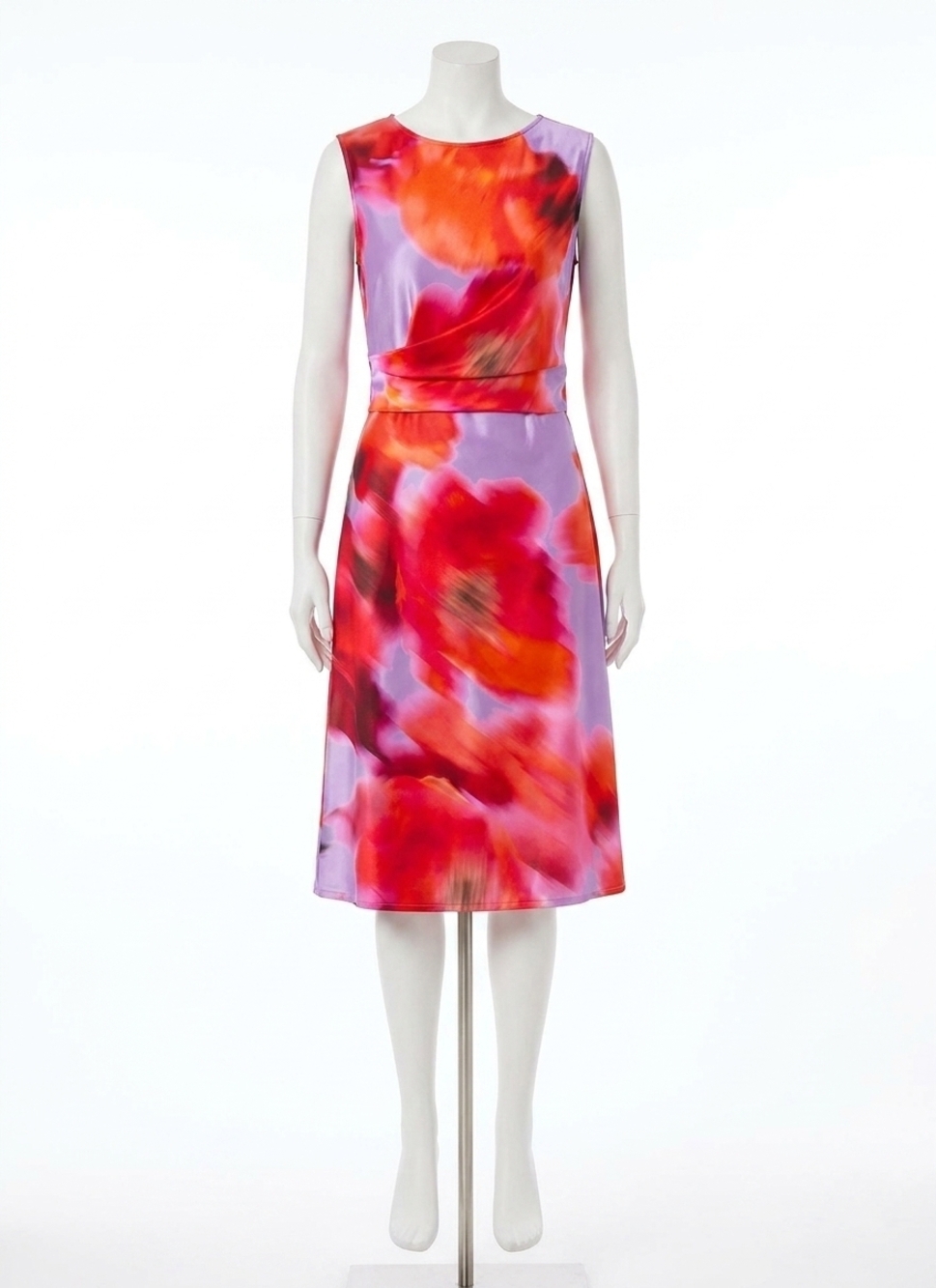 NEW LYSSE raquel side drape printed dress - plus in multicolor